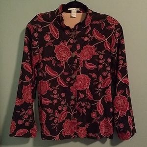 Vintage floral jacket EUC